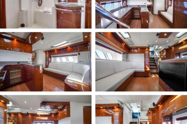 a kitchen with a table in a restaurant