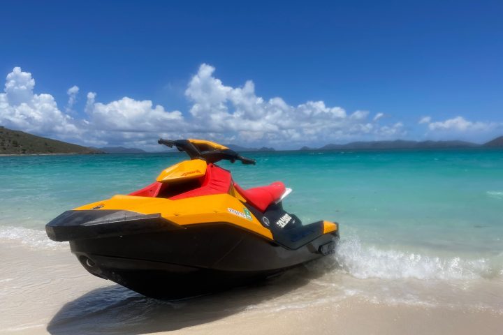 a small boat in a body of water